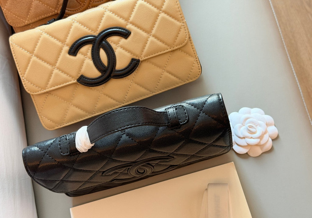 Chanel Cambon Quilted Top-Handle Flap Bag — detail