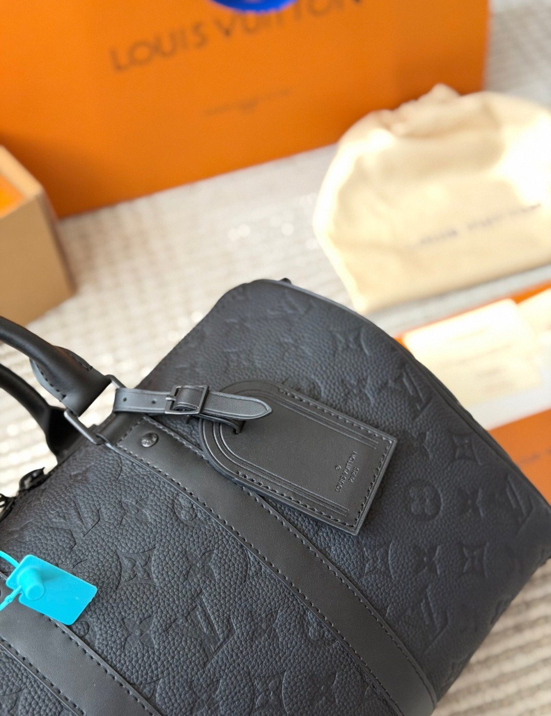 Louis Vuitton Keepall Monogram Barrel Duffel Bag — detail