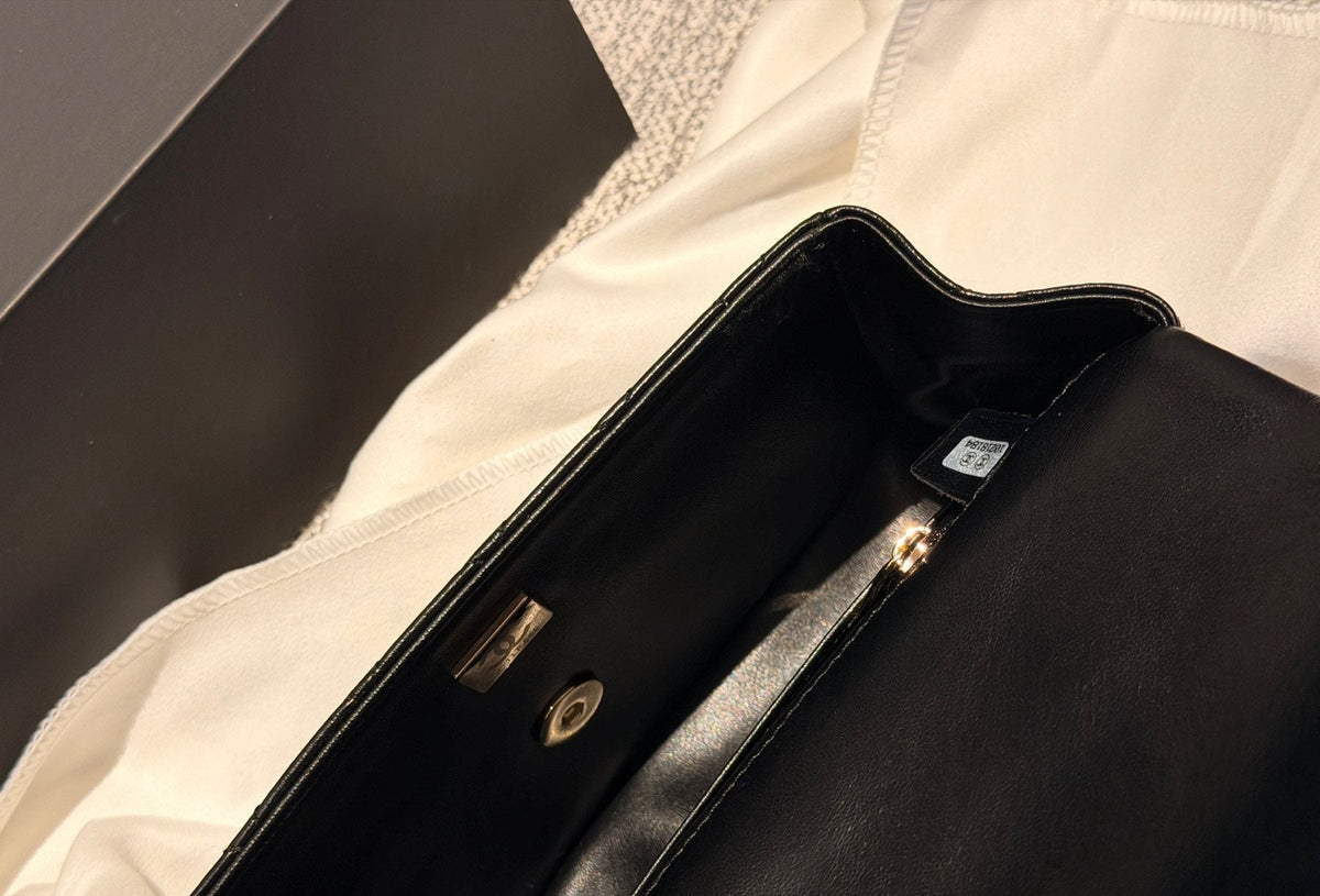 Chanel CF Quilted Top-Handle Flap Bag — detail