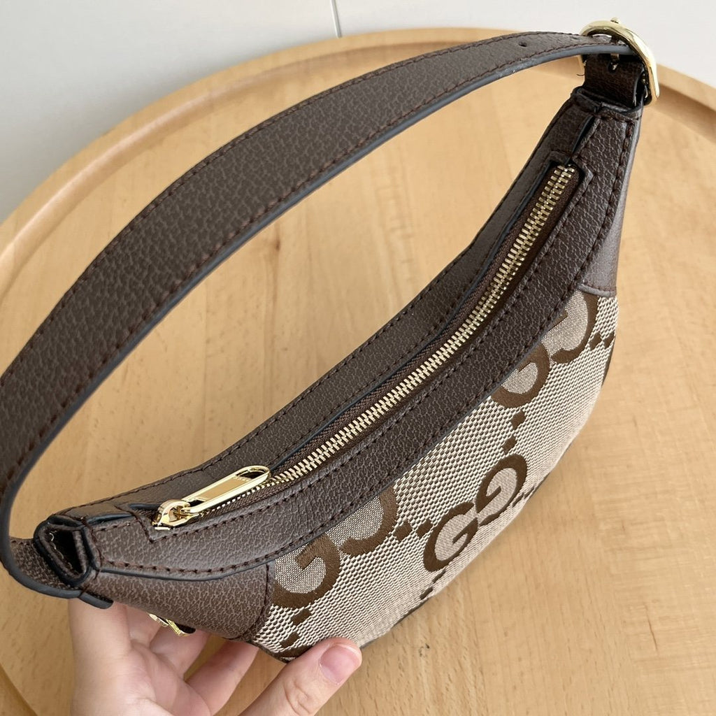 Gucci Ophidia Curved Monogram Shoulder Bag — front