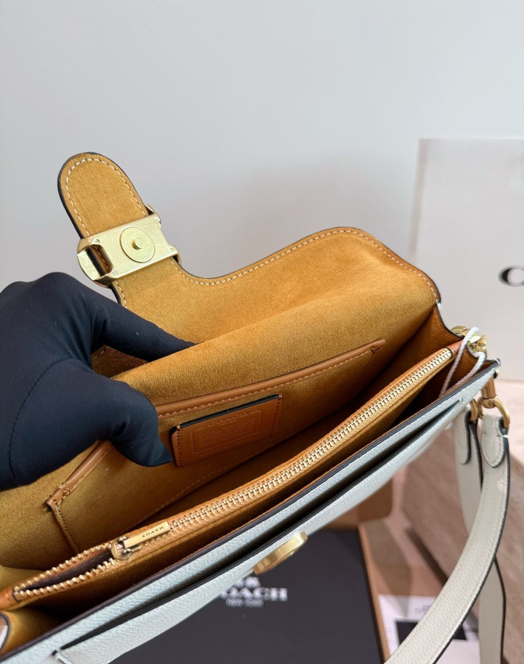 Coach Tabby Curved-Flap Shoulder Bag — detail