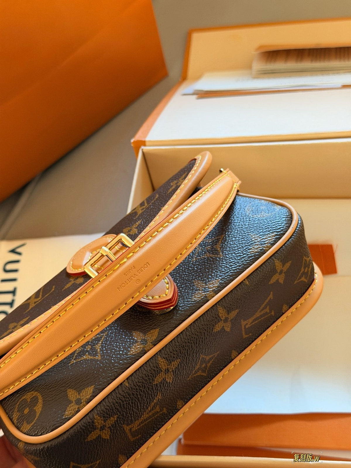 Louis Vuitton Monogram Flap Crossbody Bag — detail