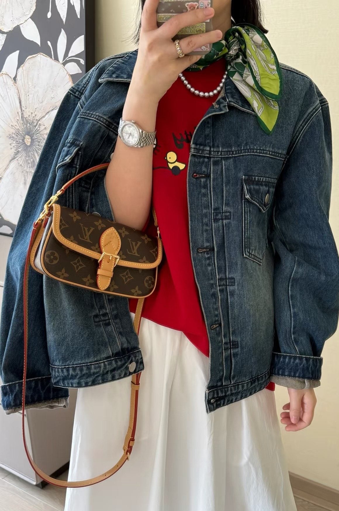Louis Vuitton Monogram Flap Crossbody Bag — model