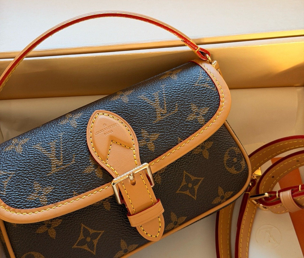 Louis Vuitton Monogram Flap Crossbody Bag — detail