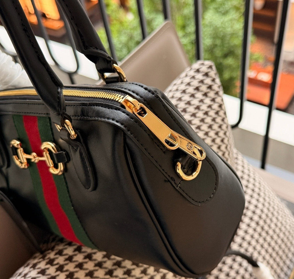 Gucci Paparazzo Striped Shoulder Bag — detail