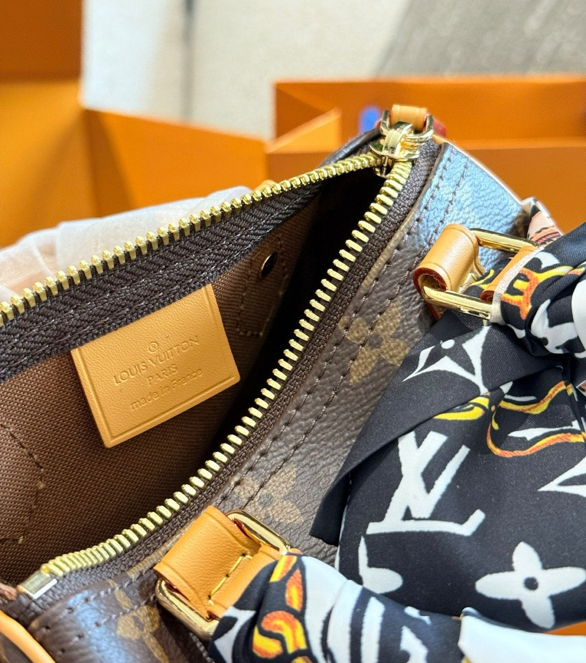 Louis Vuitton Speedy Nano Monogram Satchel — detail