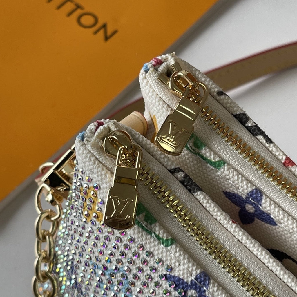 Louis Vuitton Liv Pochette Embellished Shoulder Bag — detail