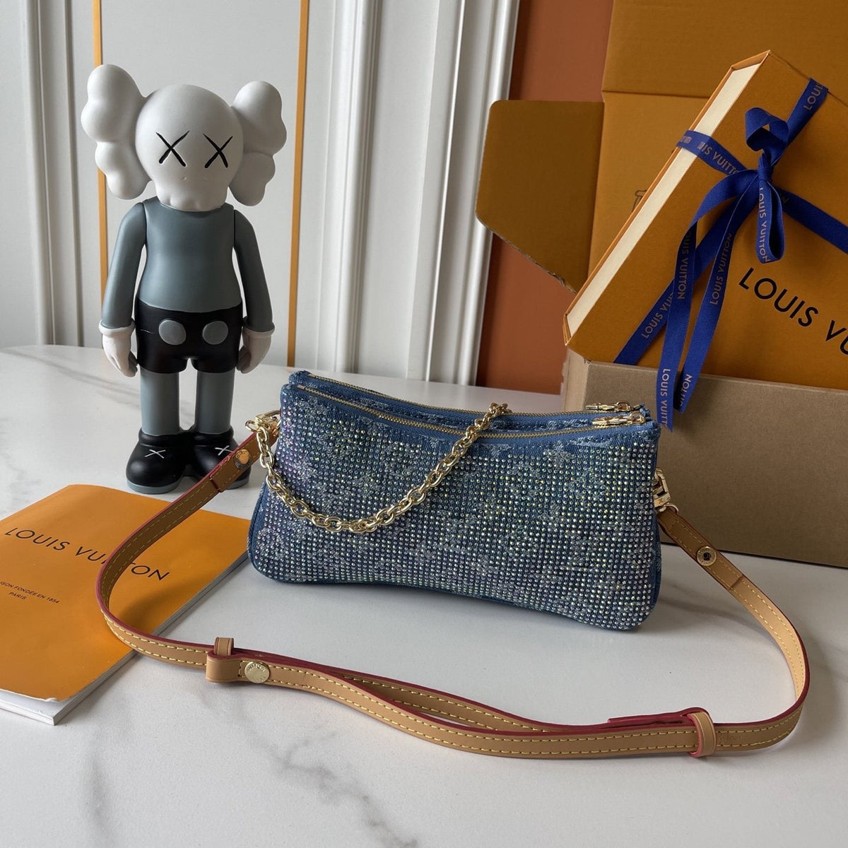 Louis Vuitton Liv Pochette Embellished Shoulder Bag — back