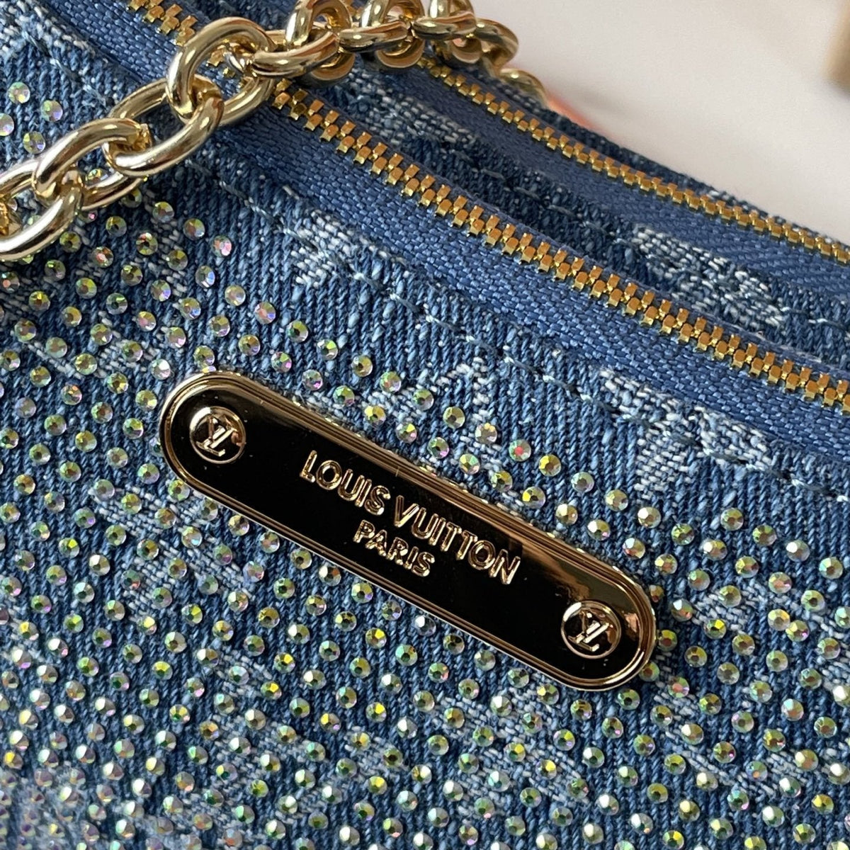 Louis Vuitton Liv Pochette Embellished Shoulder Bag — detail