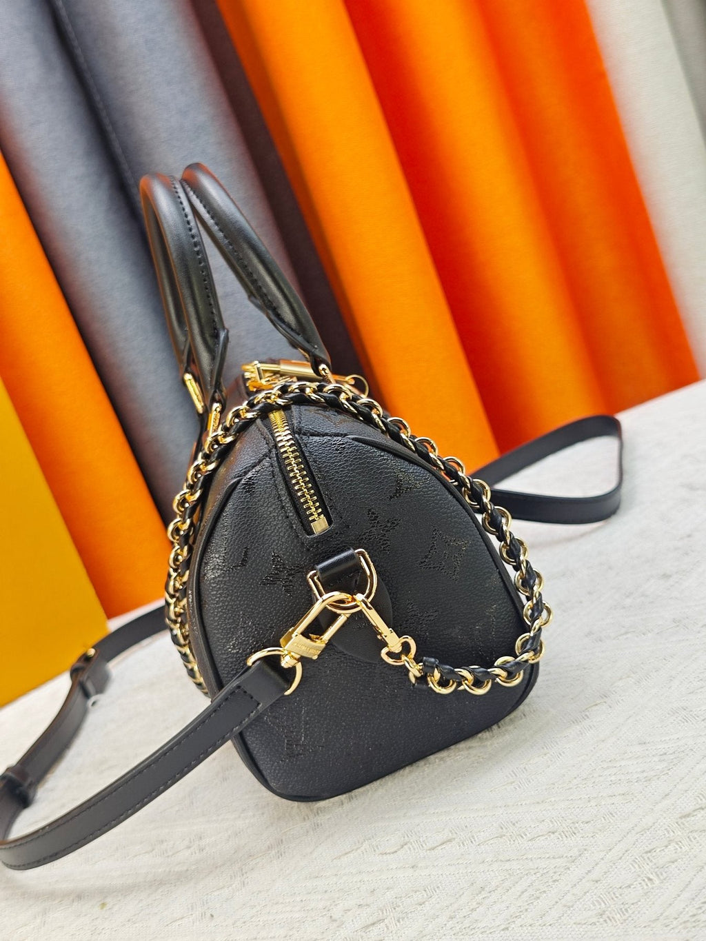 Louis Vuitton Speedy Bandoulière Tonal Monogram Bag — side