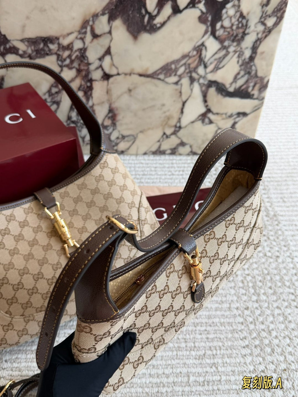 Gucci 1961 GG Monogram Shoulder Bag — comparison