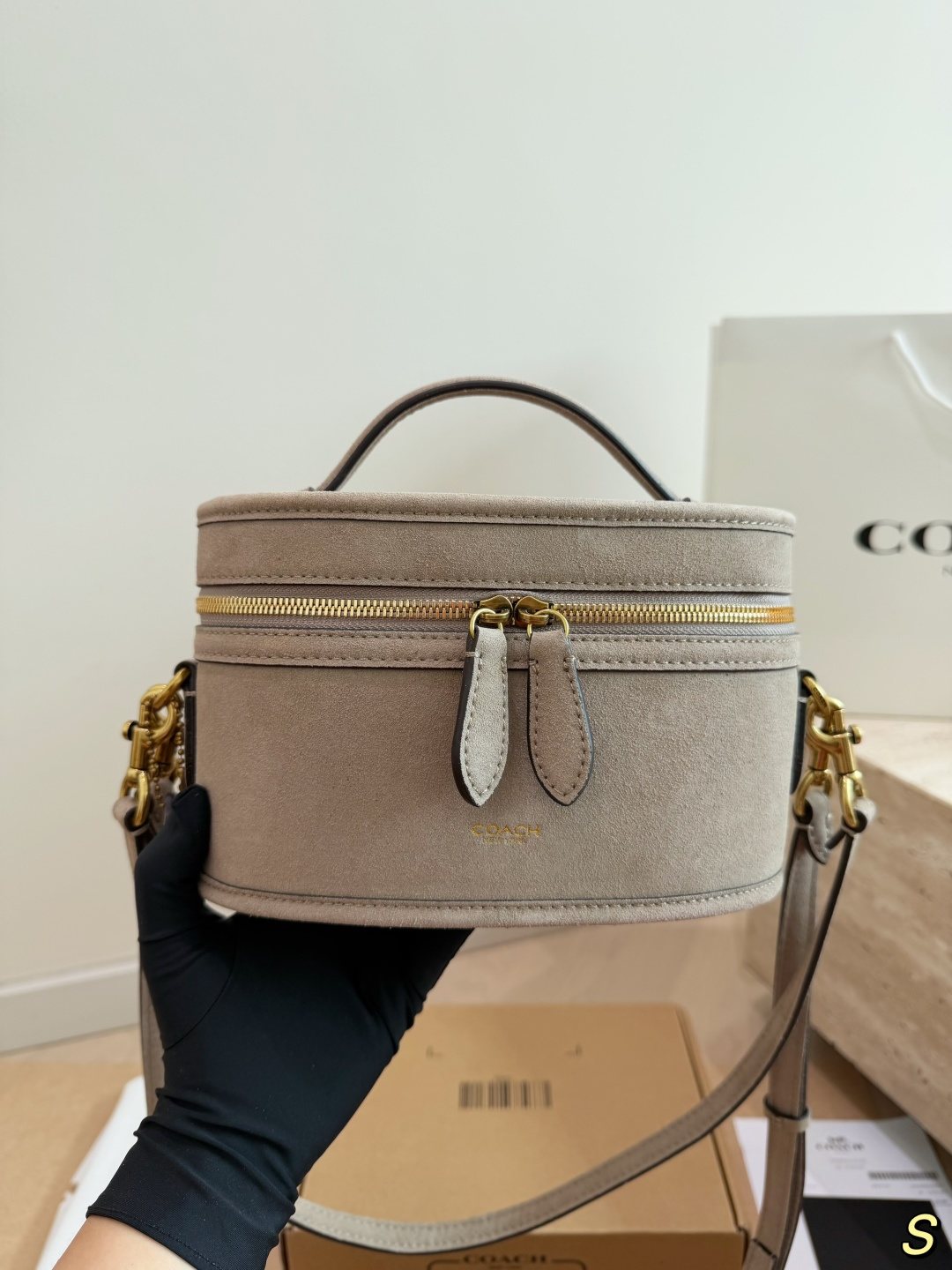 Coach Trail Top Handle Vanity Bag — front