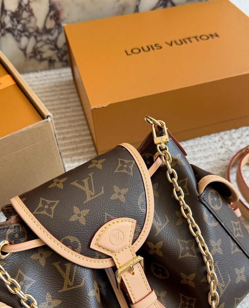 Louis Vuitton Odyssée Monogram Shoulder Bag — detail