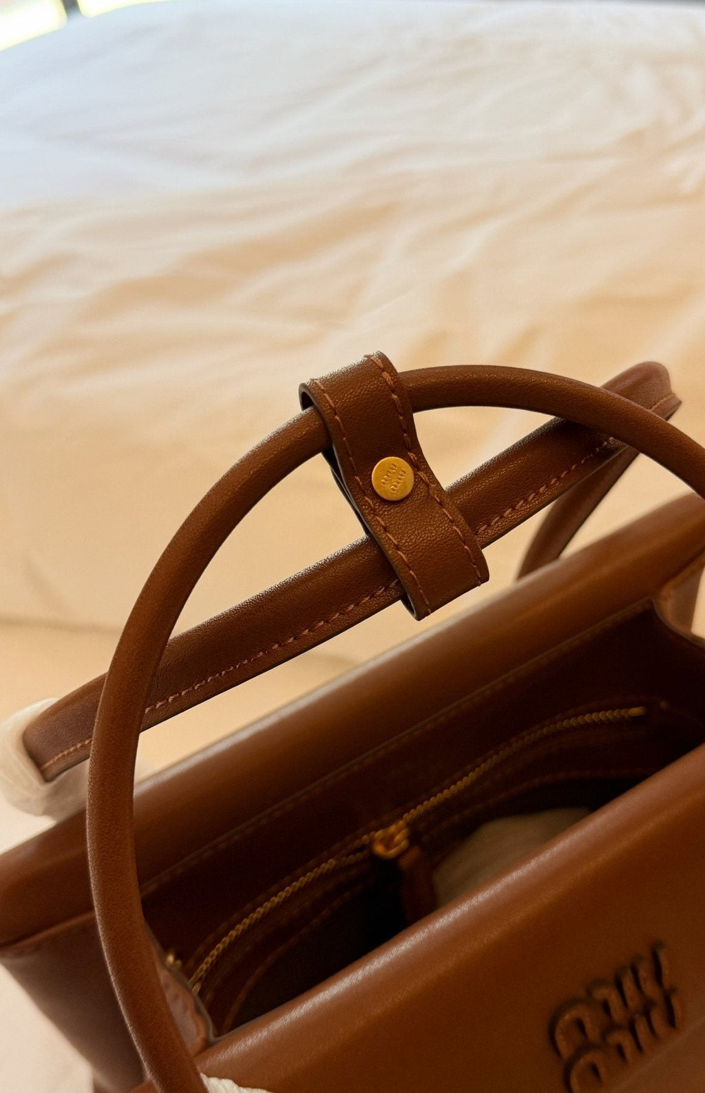 Miu Miu Solitaire Flap Handbag — detail