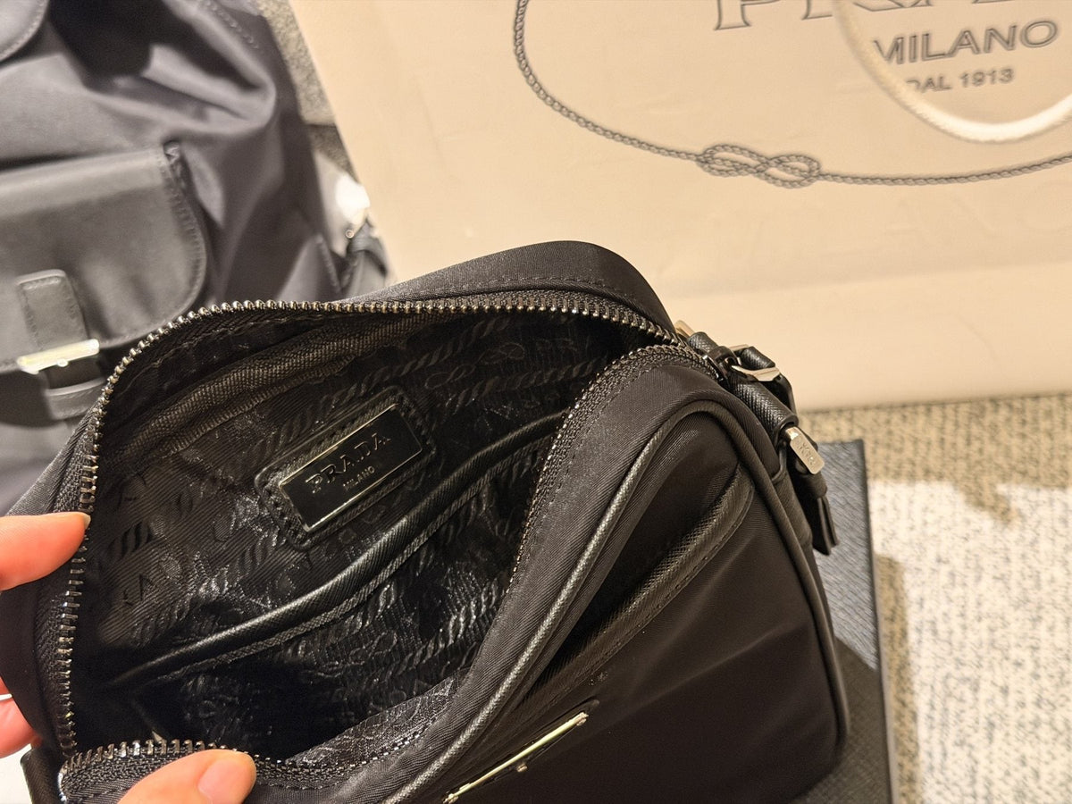 Prada Nylon Crossbody Bag with Strap Pouch — detail