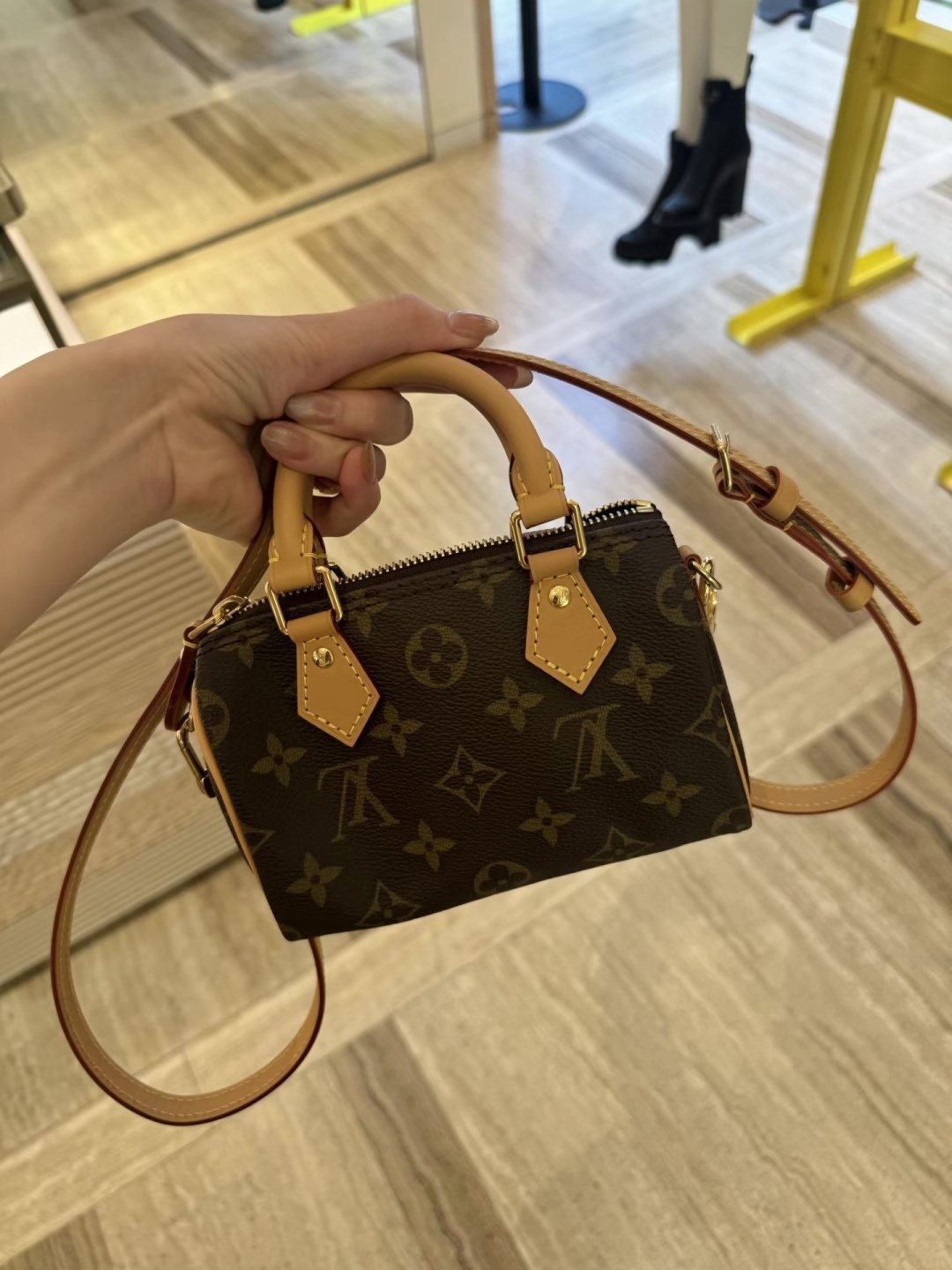 Louis Vuitton Nano Monogram Barrel Bag — front