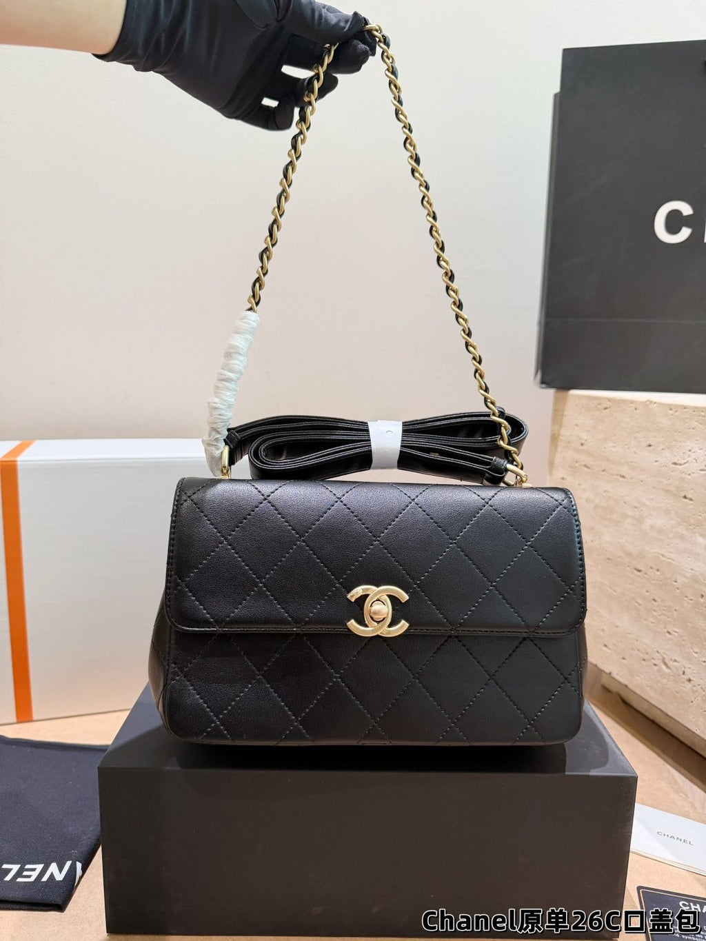 Chanel CF Diamond-Quilted Flap Shoulder Bag — hero