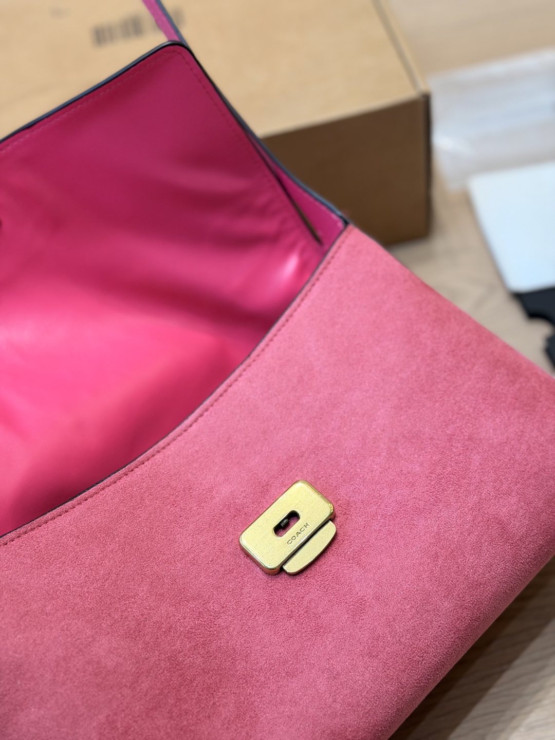 Coach Chelsea Suede Shoulder Bag — detail