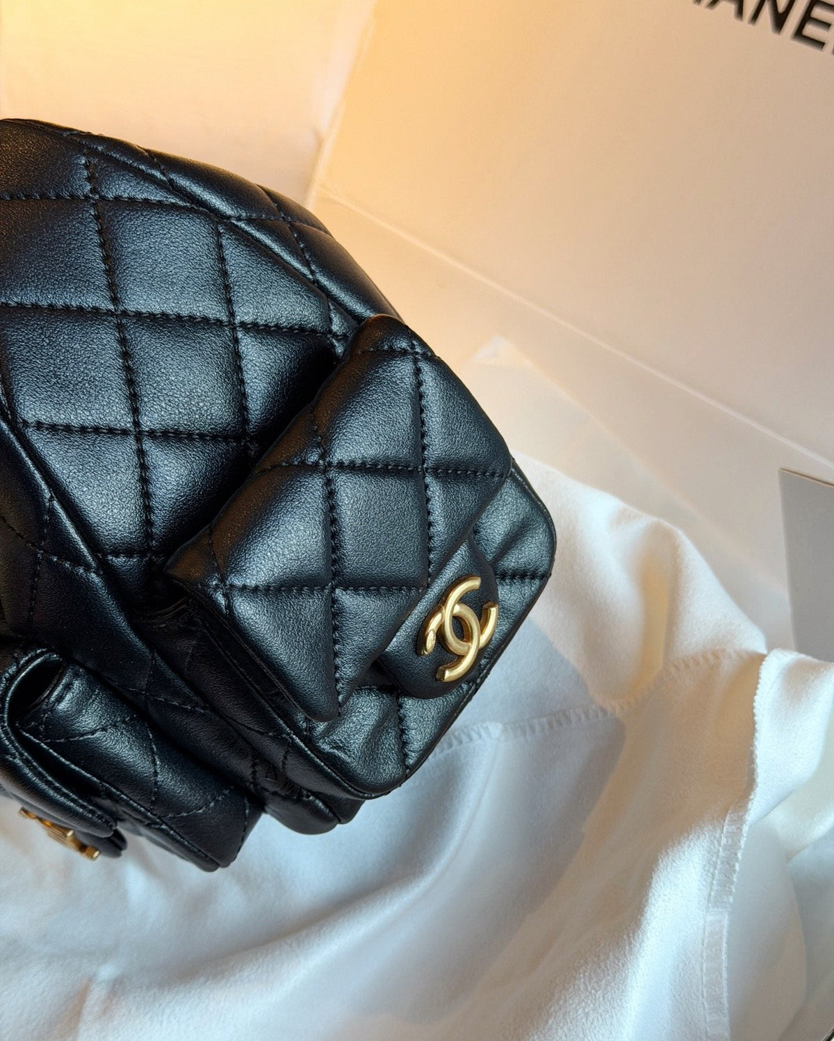 Chanel 25 Quilted Hobo Shoulder Bag — detail