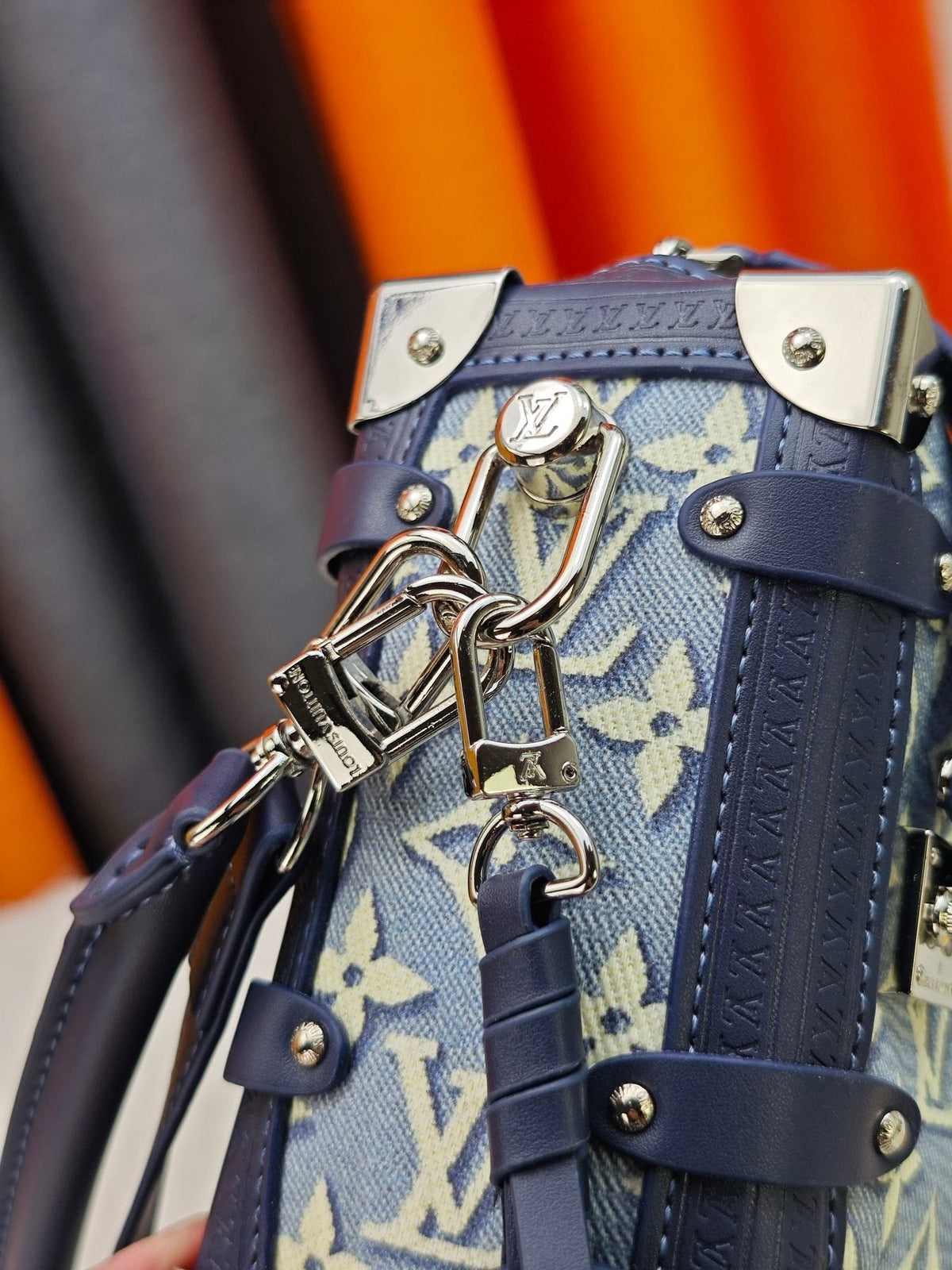 Louis Vuitton Side Trunk Denim Rendez-Vous Handbag — detail
