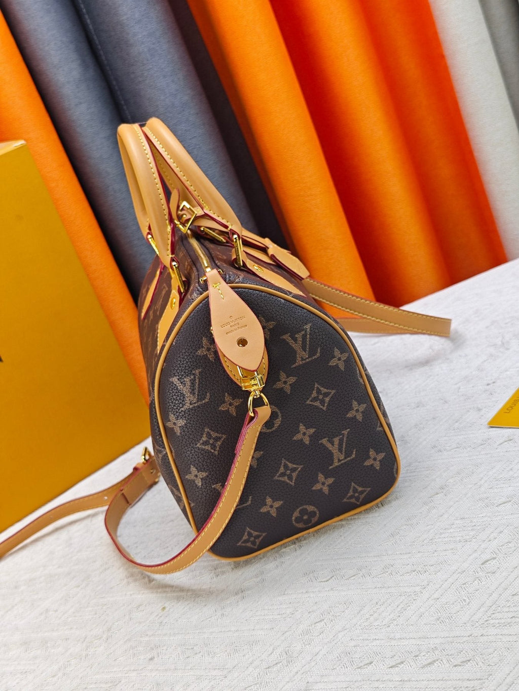 Louis Vuitton Speedy Bandoulière Monogram Boston Bag — side