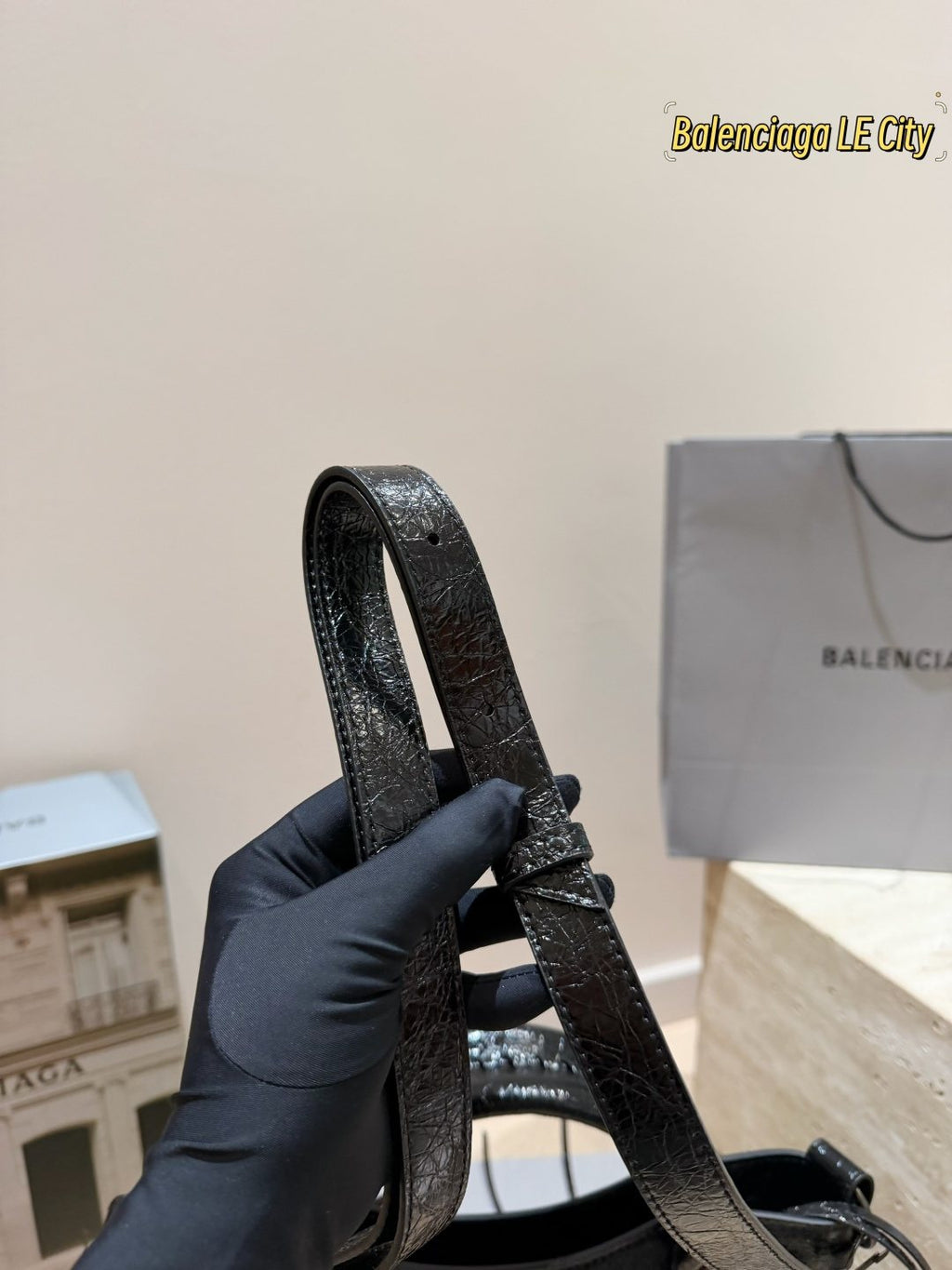 Balenciaga Studded Moto Satchel — detail
