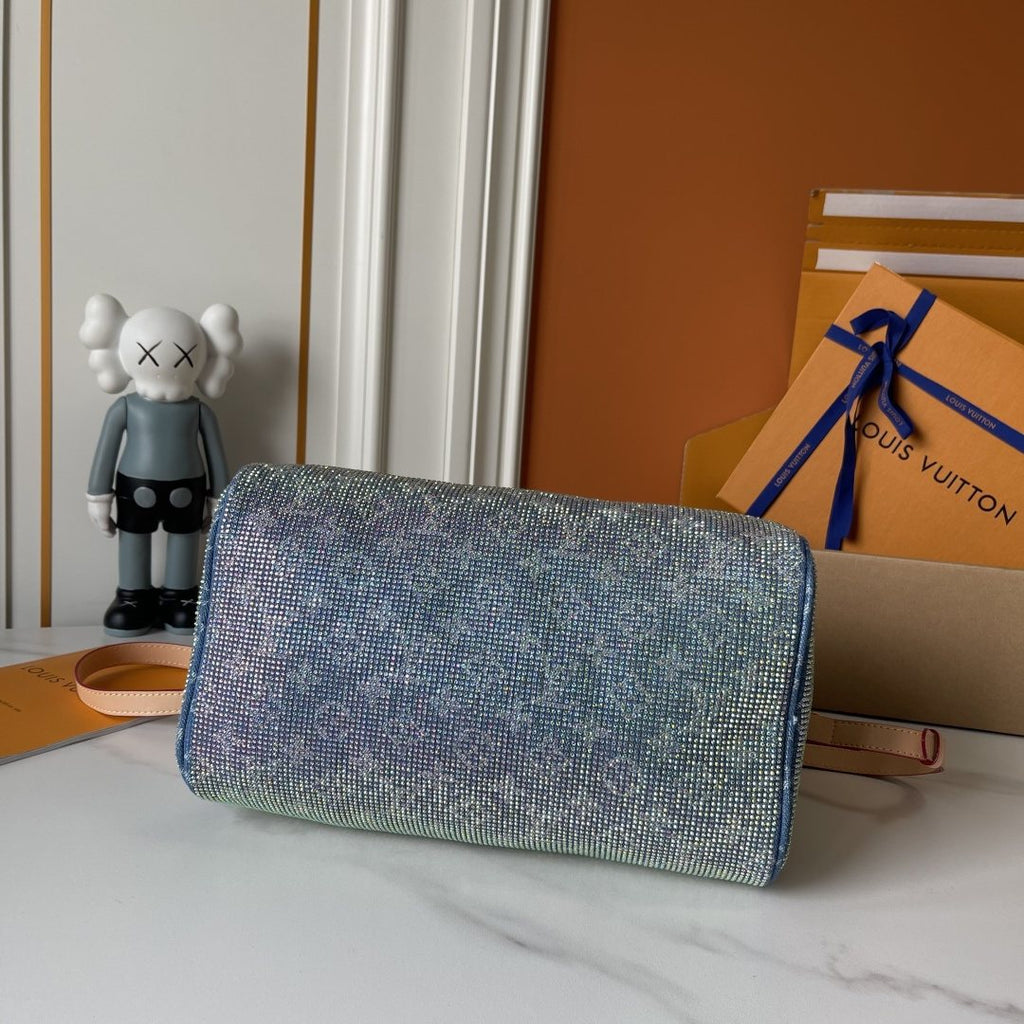 Louis Vuitton Speedy Bandoulière Crystal-Embellished Boston Bag — back