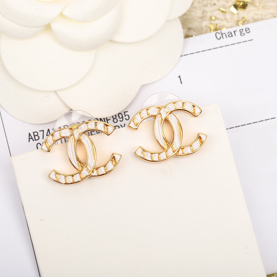 Chanel Oil Dripping Double C Earrings