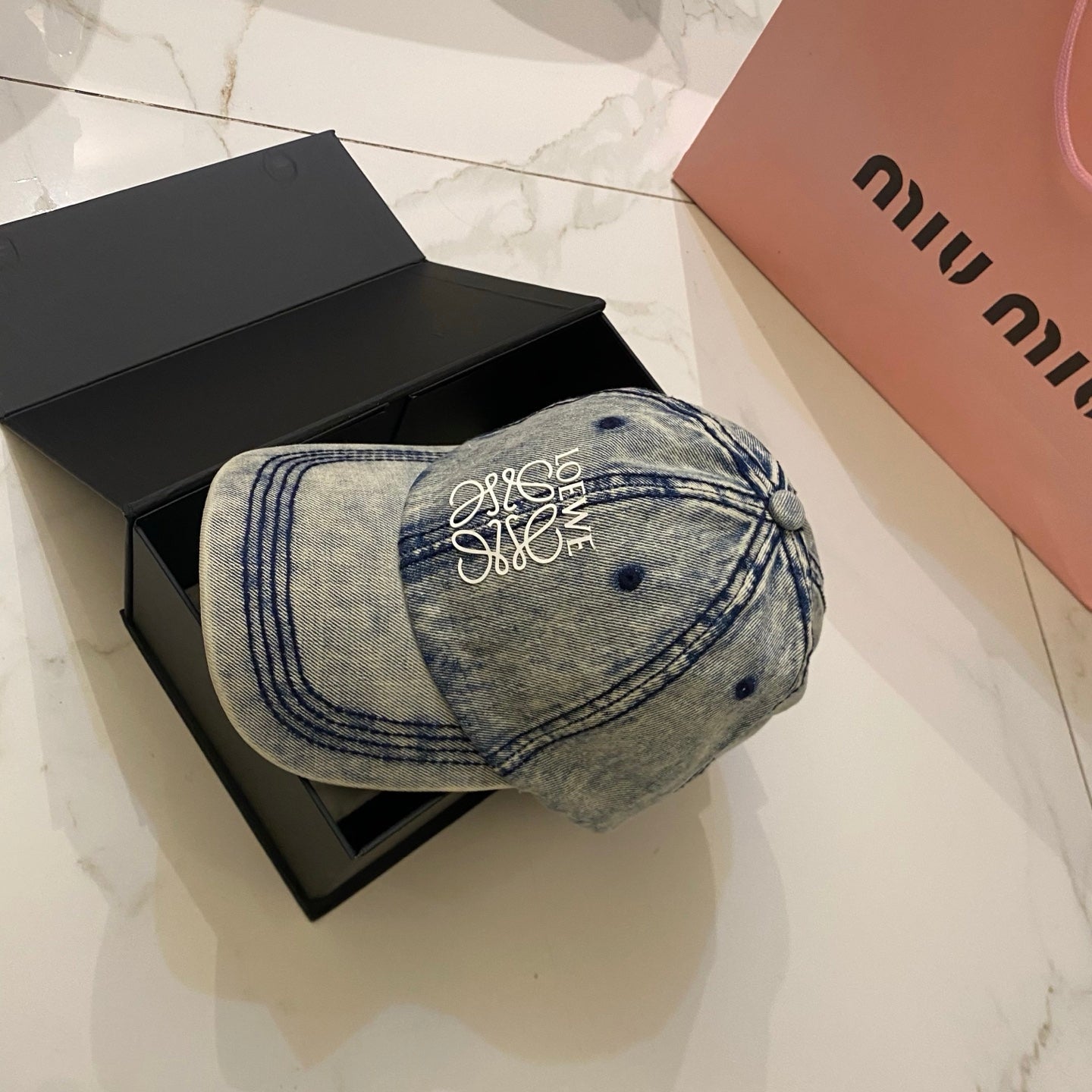 Loewe Washed Denim Baseball Cap