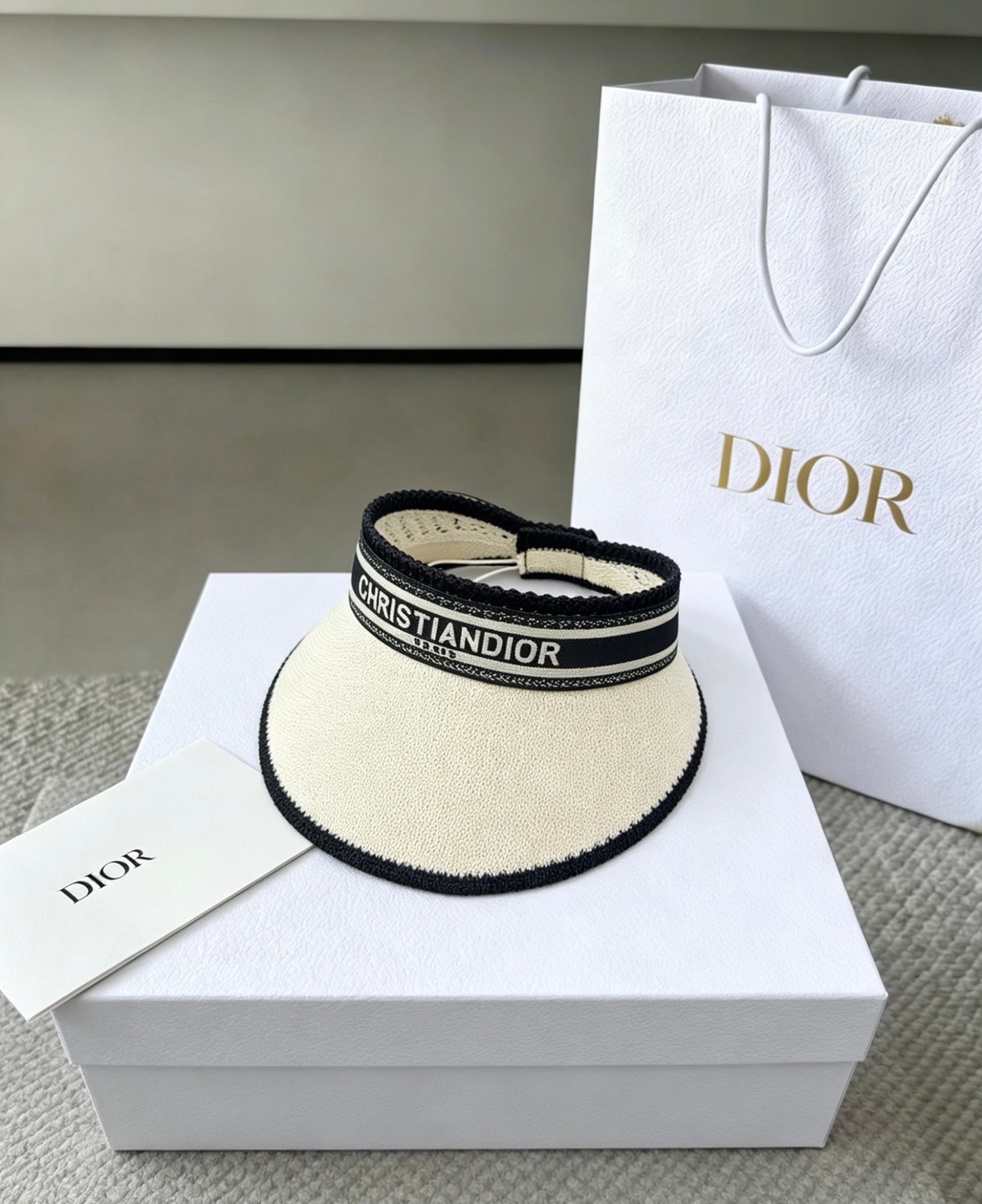 DIOR Knitted Sun Visor Hat