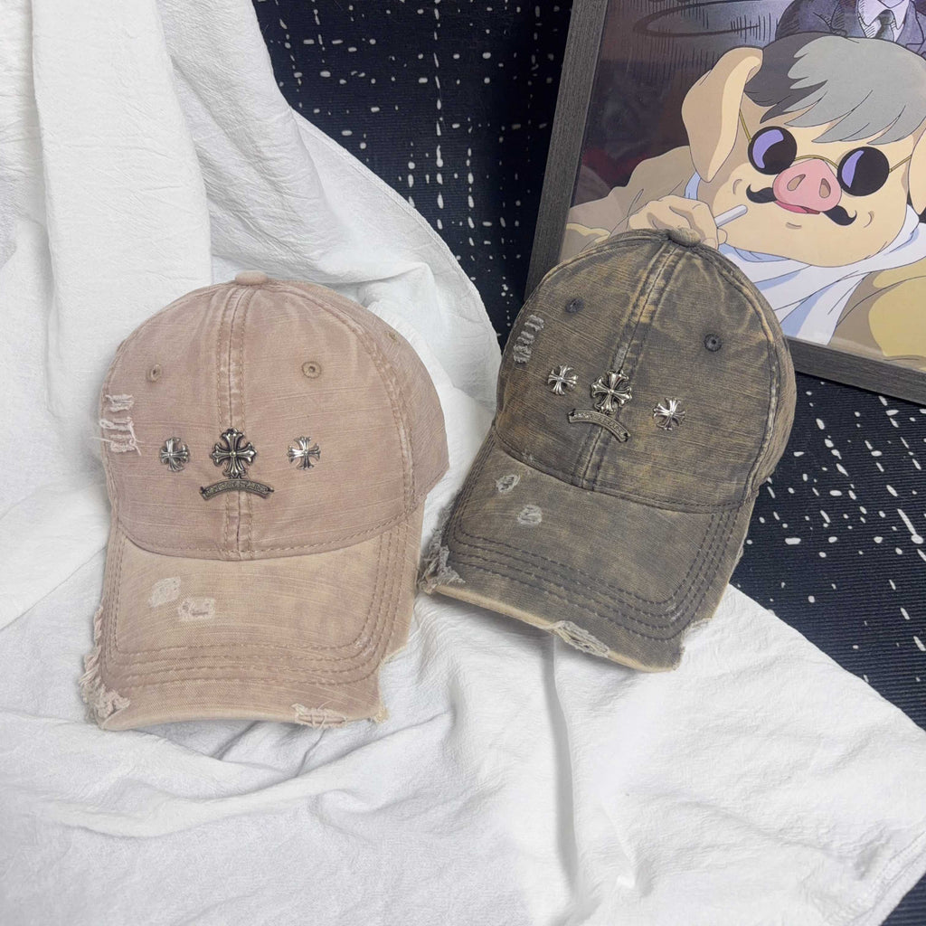 Chrome Hearts Vintage Distressed Baseball Cap