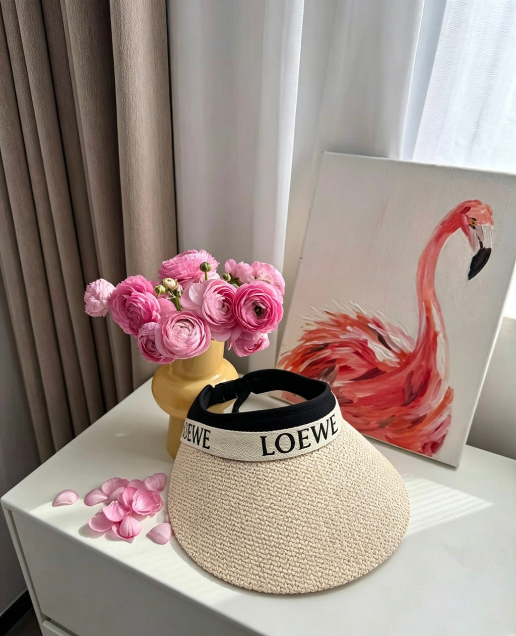 LOEWE Raffia Sun Visor Hat